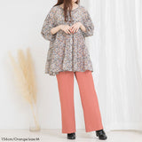 【メール便】花柄バックリボンボタンミニワンピース