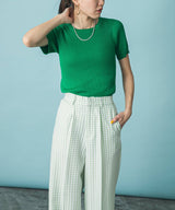 【メール便】洗えるランダムリブニットトップス