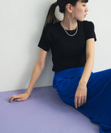 【メール便】洗えるランダムリブニットトップス