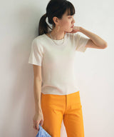 【メール便】洗えるランダムリブニットトップス