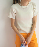 【メール便】洗えるランダムリブニットトップス