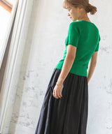 【メール便】洗えるランダムリブニットトップス