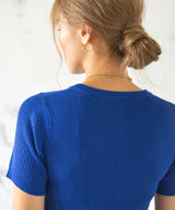 【メール便】洗えるランダムリブニットトップス