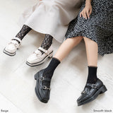 スクエアトゥベルトローファーパンプス