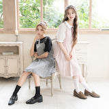 スクエアレディローファーパンプス