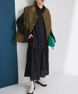 ティアードシャツカラーワンピース