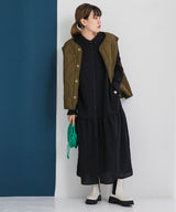 ティアードシャツカラーワンピース