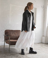 ティアードシャツカラーワンピース