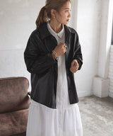 ティアードシャツカラーワンピース