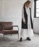 ティアードシャツカラーワンピース