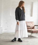 ティアードシャツカラーワンピース