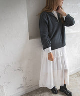 ティアードシャツカラーワンピース