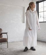 ティアードシャツカラーワンピース