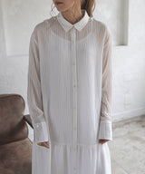 ティアードシャツカラーワンピース