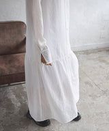 ティアードシャツカラーワンピース