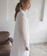 ティアードシャツカラーワンピース