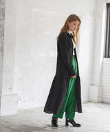 ティアードシャツカラーワンピース