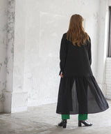 ティアードシャツカラーワンピース