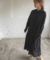 ティアードシャツカラーワンピース