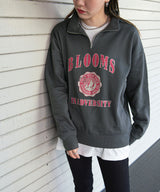 ハーフジップロゴ裏起毛スウェット