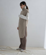 ハイネックニットベストチュニック