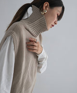 ハイネックニットベストチュニック