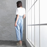 リボンベルトストレートパンツ