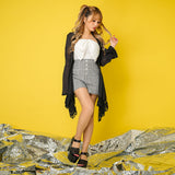 キラキラボタンショートパンツ