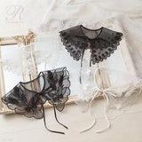 【メール便】花柄オーガンジー付け衿