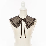 【メール便】花柄オーガンジー付け衿