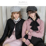 ハート透かし柄カーディガン【ニット】