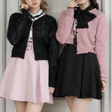 ハート透かし柄カーディガン【ニット】