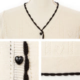 ハート透かし柄カーディガン【ニット】