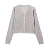 ハート透かし柄カーディガン【ニット】