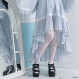 【メール便】レースアップリボン柄タイツ