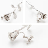 【大】シルバーローズピアスorイヤリング