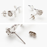 【小】シルバーローズピアスorイヤリング