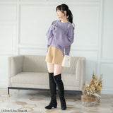 ラグランケーブルオーバーニット