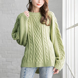 ラグランケーブルオーバーニット