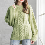 ラグランケーブルオーバーニット