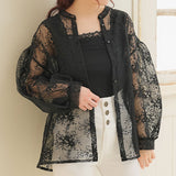 フラワーレースカーデブラウス