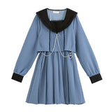 闇学園レースチェーンセーラーワンピース