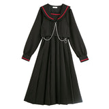 闇学園レースチェーンセーラーワンピース