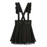 サス付きフリルレースプリーツスカート