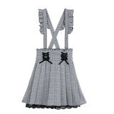 サス付きフリルレースプリーツスカート