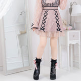 【メール便】フロントレースアップフリルスカート