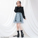 【メール便】フロントレースアップフリルスカート