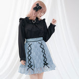 【メール便】フロントレースアップフリルスカート