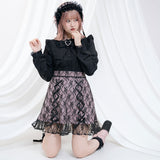 【メール便】フロントレースアップフリルスカート