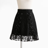 【メール便】フロントレースアップフリルスカート